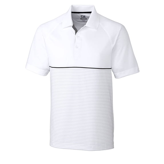Cutter & Buck Men's Junction Stripe Hybrid DryTec Golf Polo