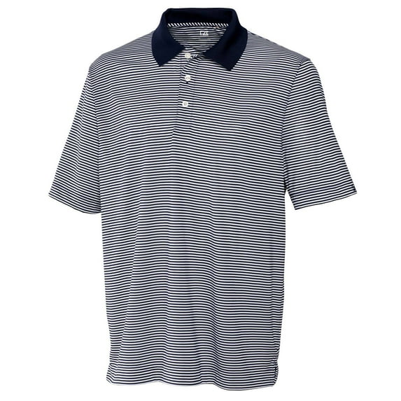 Cutter & Buck Men's Short Sleeve CB DryTec Trevor Stripe Performance Golf Polo Shirt