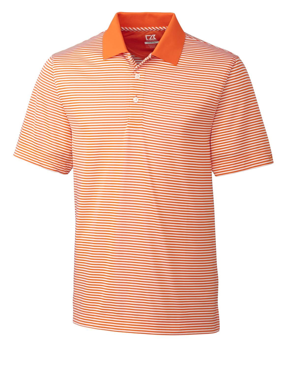 Cutter & Buck Men's Short Sleeve CB DryTec Trevor Stripe Performance Golf Polo Shirt