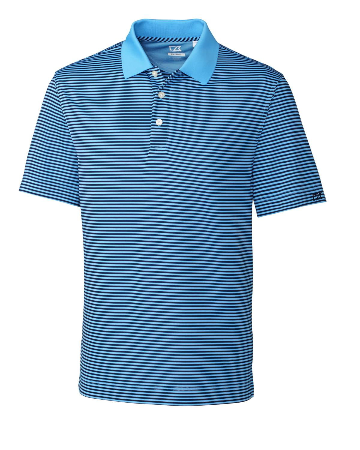 Cutter & Buck Men's Short Sleeve CB DryTec Trevor Stripe Performance Golf Polo Shirt