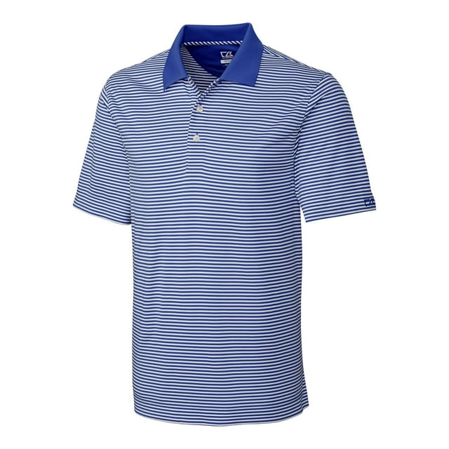 Cutter & Buck Men's Short Sleeve CB DryTec Trevor Stripe Performance Golf Polo Shirt