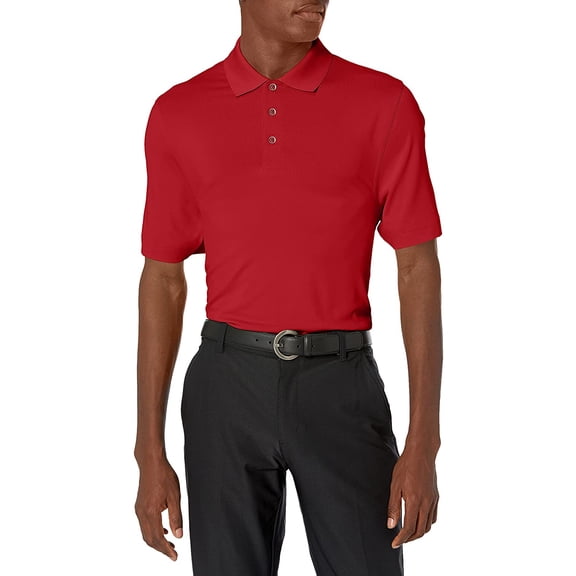 Cutter Buck Mens Moisture Wicking UPF 50 Drytec Forge Jersey Polo Shirt 3X-Large Cardinal Red