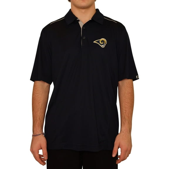 Cutter & Buck Mens Rams Logo Polo Shirt, Blue, Large