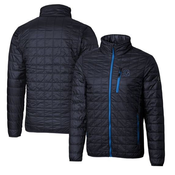 Cutter & Buck Navy Georgetown Hoyas Primary Team Logo Rainier PrimaLoft Eco Insulated Full-Zip Puffer Jacket