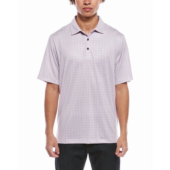 Cutter & Buck mens Pike Double Dot Print Stretch Polo Shirt, m, Purple