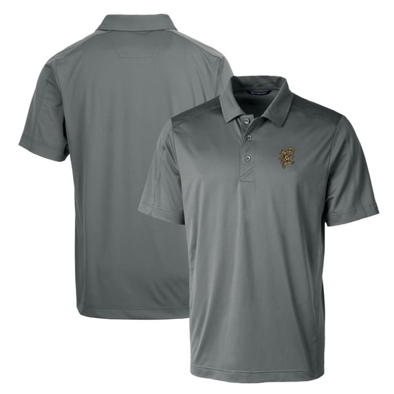 Cutter & Buck Steel Grambling Tigers Primary Team Logo Prospect Textured Stretch Polo