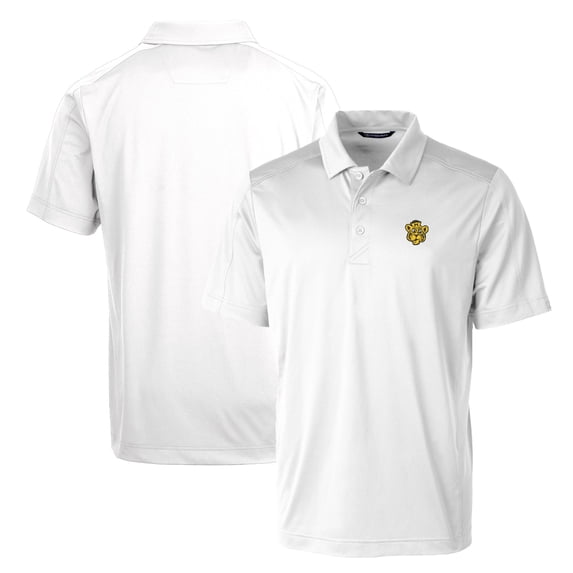 Cutter & Buck White Missouri Tigers Primary Team Logo Prospect Textured Stretch Polo