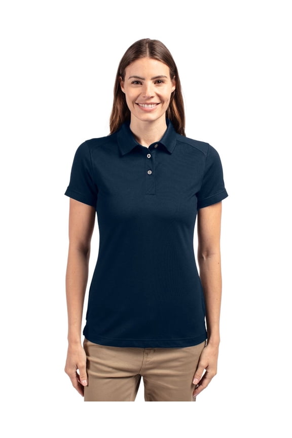 LCK08685 Advantage Eco Tri-Blend Pique Womens Polo-Liberty Navy-S