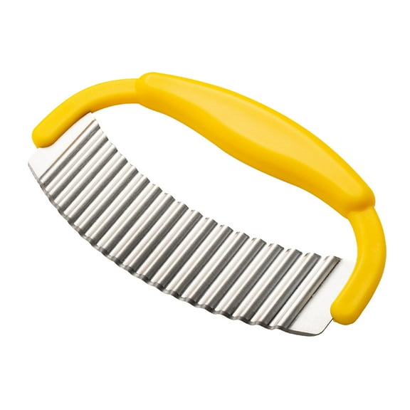 Cutter Category Product Crinkle Cutter for Vegetables and Potatoes Stainless Steel Crinkle Cutter for French Fries Fries Fruit Slices Soap Pickles -Purpose Kitchen Tool