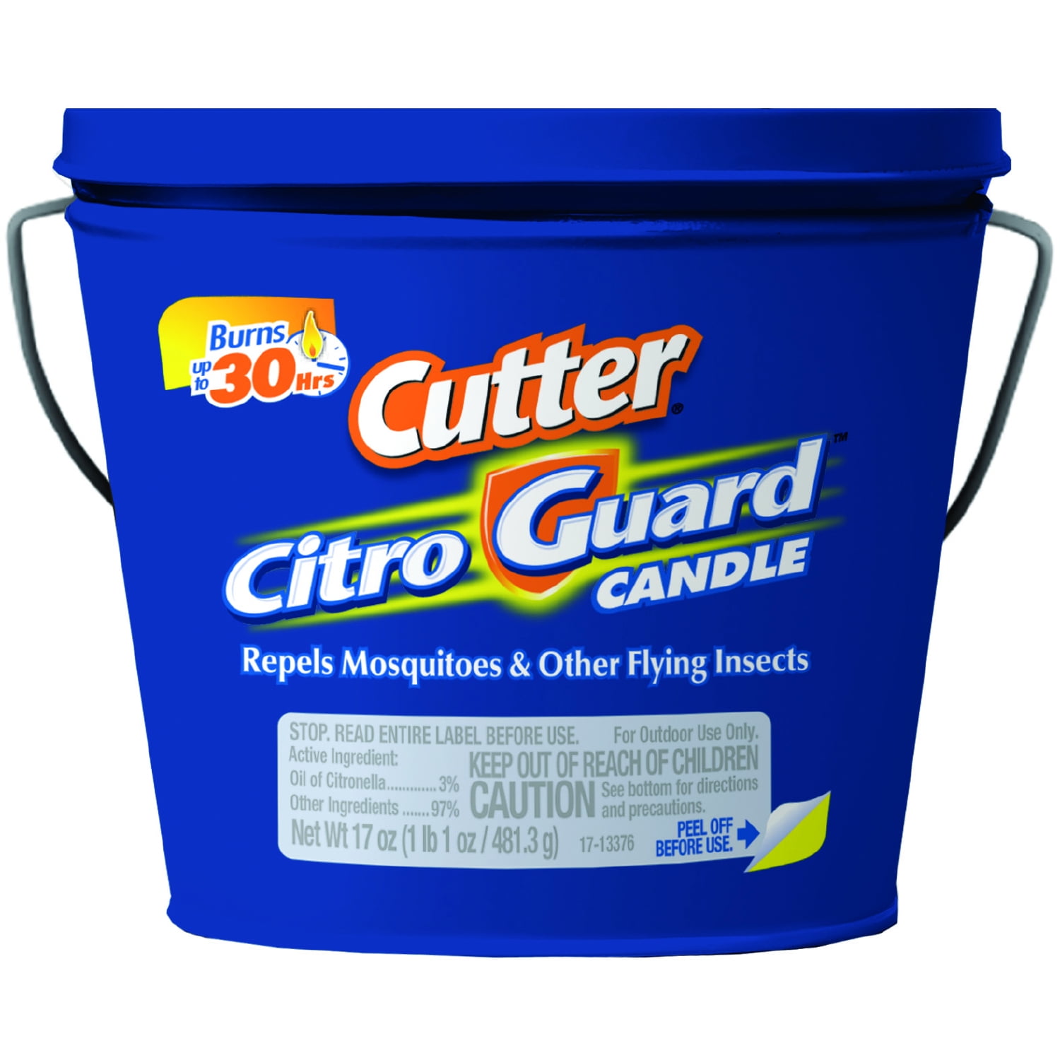 Cutter Citro Guard Citronella Candle, 17 Oz., Blue