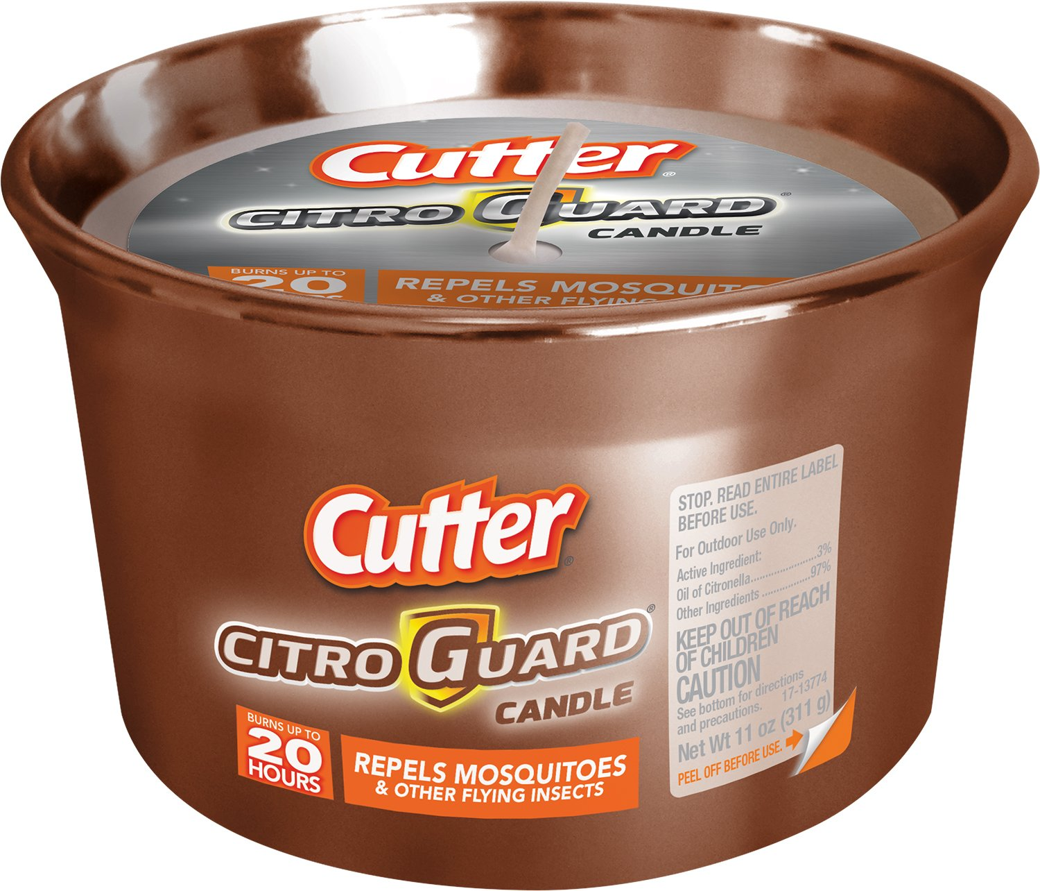 Cutter Citro Guard Citronella Candle, Metalic Copper, 11oz