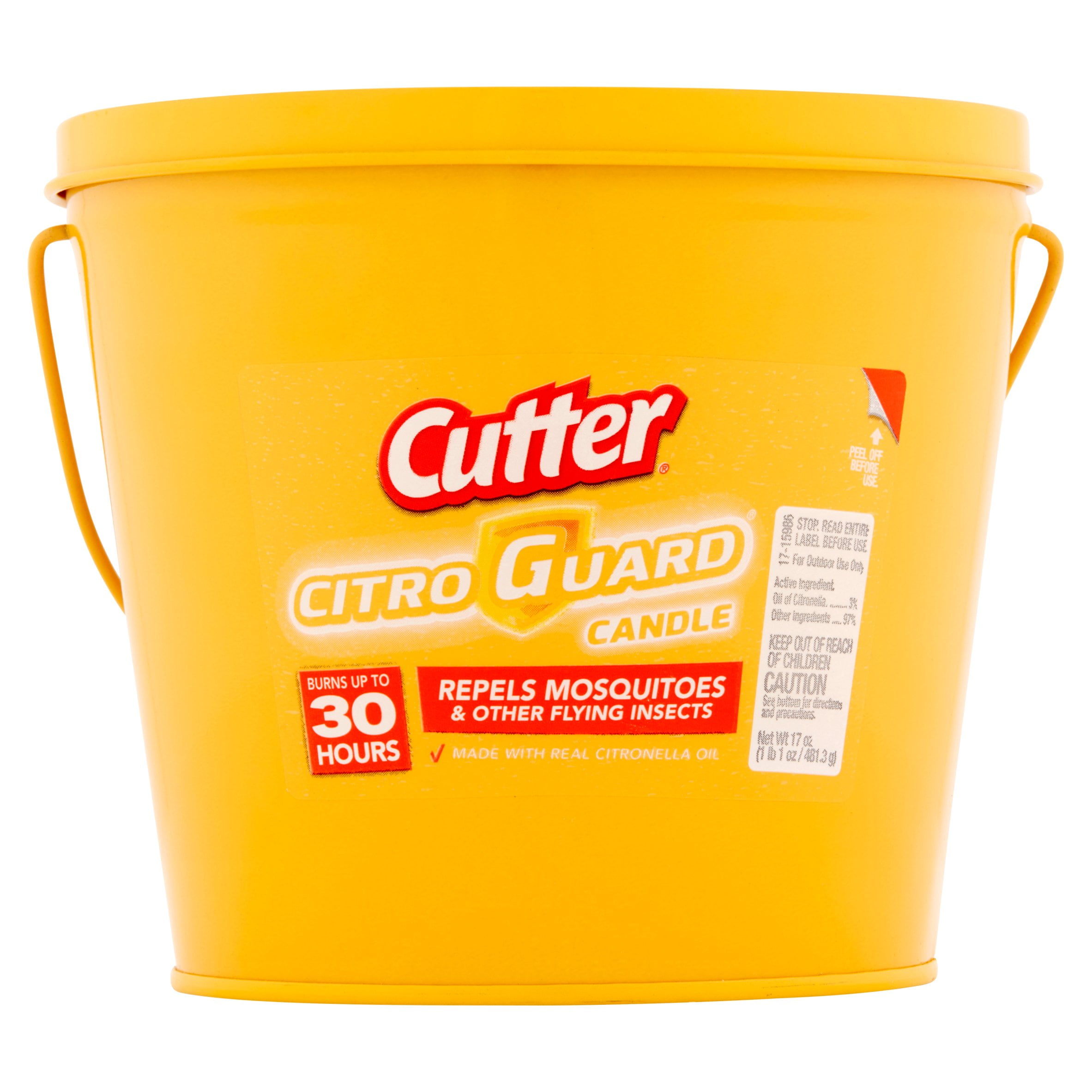 Cutter Citro Guard Citronella Candle, Yellow Bucket, 17oz
