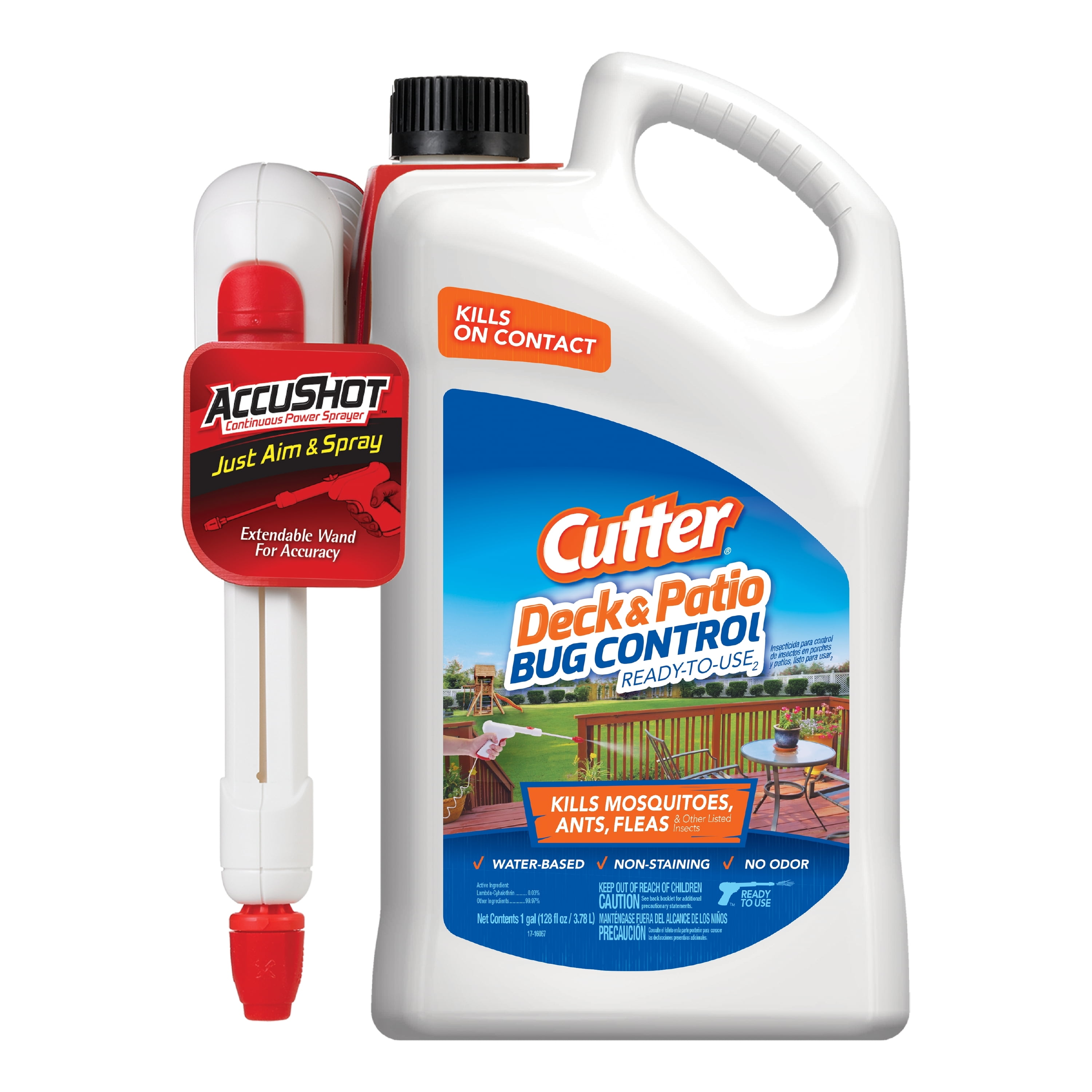 Cutter Deck & Patio Bug Control, Ready To Use2, AccuShot Sprayer, 1gal