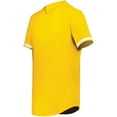 thumbnail image 1 of Augusta Sportswear 6909.245.S Cutter Plus Full Button Baseball Jersey, Gold & White - Small, 1 of 1