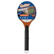 Cutter Glow in the Dark Insect Killer Handheld Racket, Orange and Black, Requires 2AA Batteries