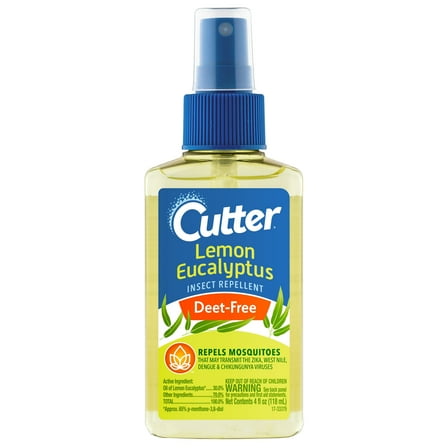 Cutter Lemon Eucalyptus Insect Repellent, DEET-Free Pump Spray, 4 Ounces