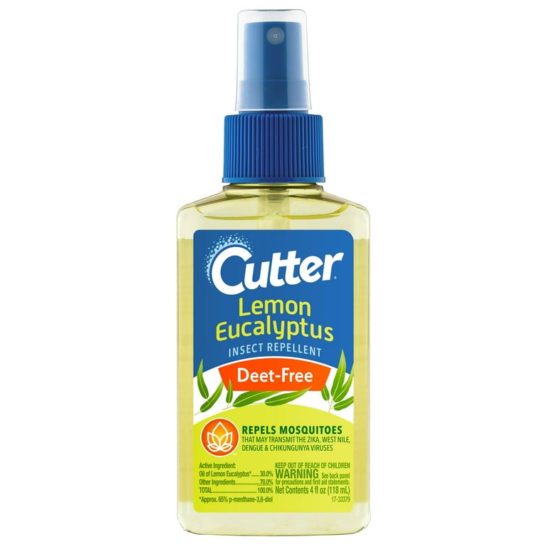 Cutter Lemon Eucalyptus Insect Repellent DEET Free Pump Spray 4 Ounces