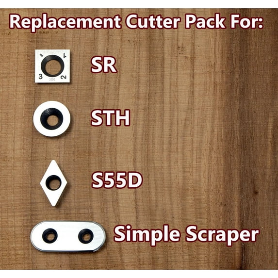 Cutter Pack for Full Size 4 Tool Set Including Simple Scraper