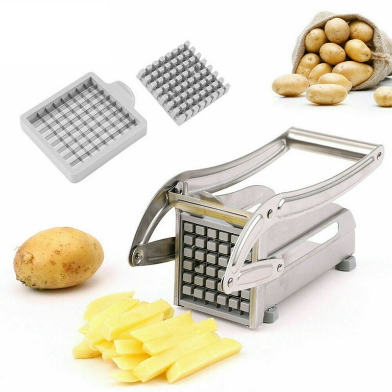 Cutter Potato Cutter Dicer Stainless Steel Fries Wedges Cubes Cutter French Fry Cutter Stainless Steel Vegetable Dicer Fruit Food Dicer for Kitchen