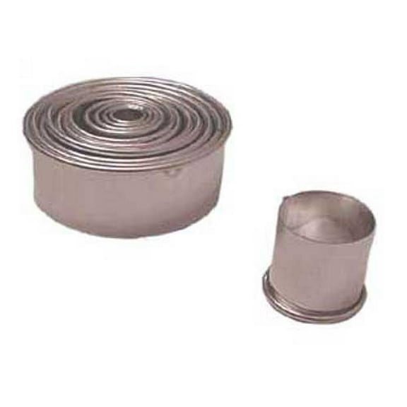 Cutter Set Heavy Duty Tinned Steel Plain Round , Pack Of 12