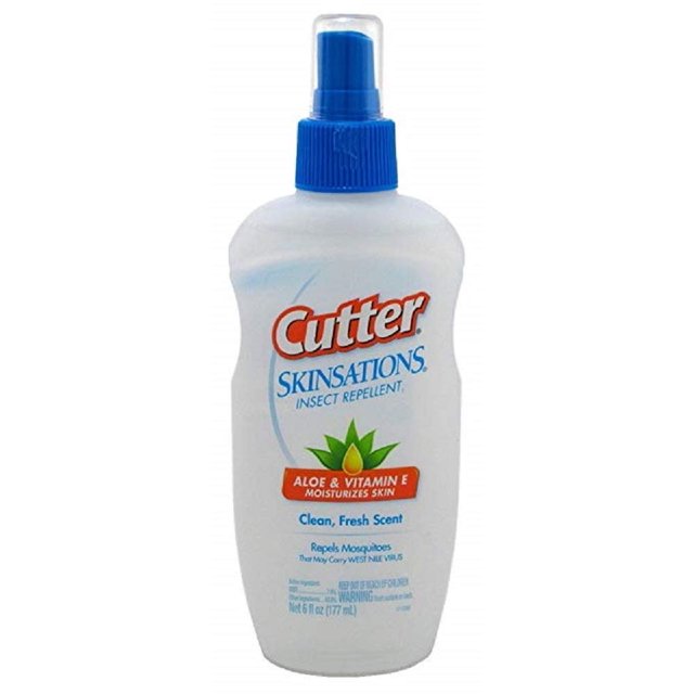 Cutter Skinsations Insect Repellent 6oz Pump Aloe & Vitamin E (3 Pack