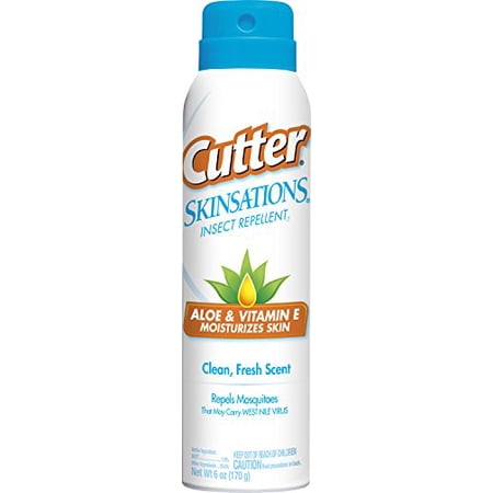 Cutter Skinsations Insect Repellent Aerosol Spray with Aloe & Vitamin E, 6 oz