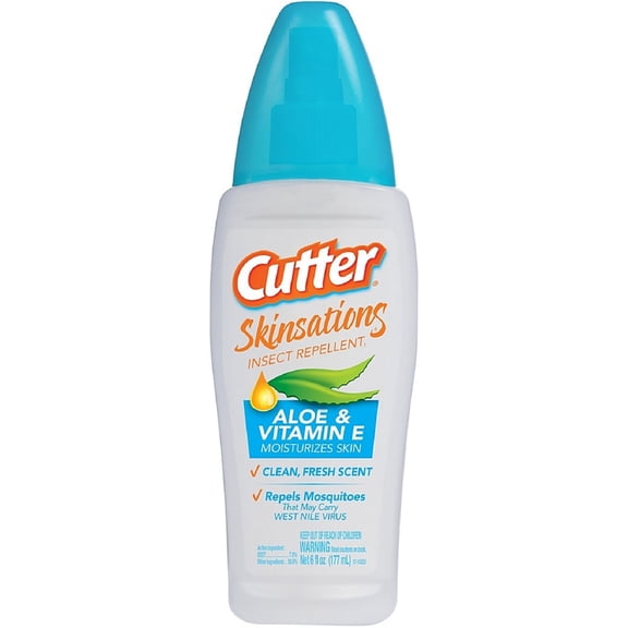 Cutter Skinsations Insect Repellent, Clean Fresh Scent 6 oz (Pack of 3)