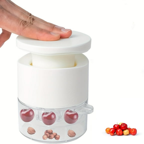 Cutter Cherry Pitter 7 Hole Stainless Steel Fruit Corer Tool for Kitchen Easy to Clean and Use Kitchen Gadget for Pitting Cherries Olives and Peaches