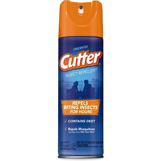 Cutter Unscented Cutter Insect Repellent, Aerosol, 6Ounce, Clear