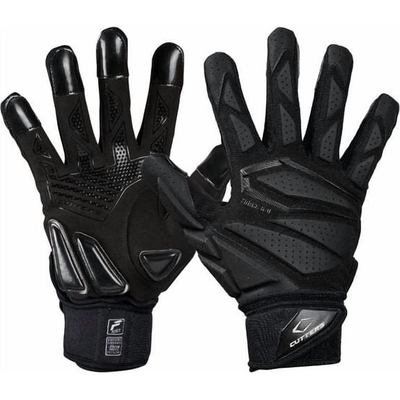 Cutters Force 6.0 Max Protection Football Lineman Gloves, Black | Adult