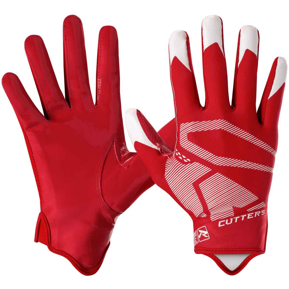 Red and white hot sale cutters football gloves