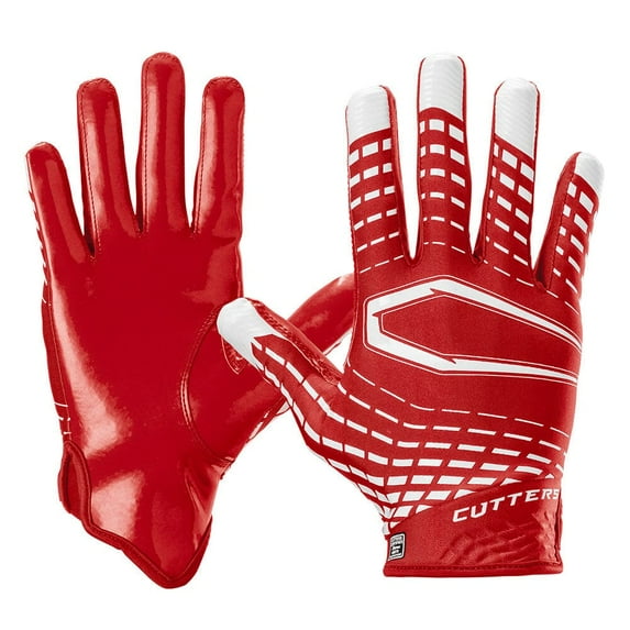 Cutters Rev 5.0 Adult Receiver Gloves Red Large