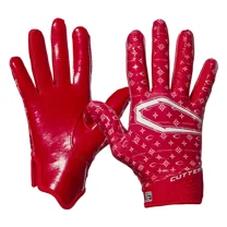 Cutters Rev 5.0 Youth Receiver Gloves LE Red/White Lux Small