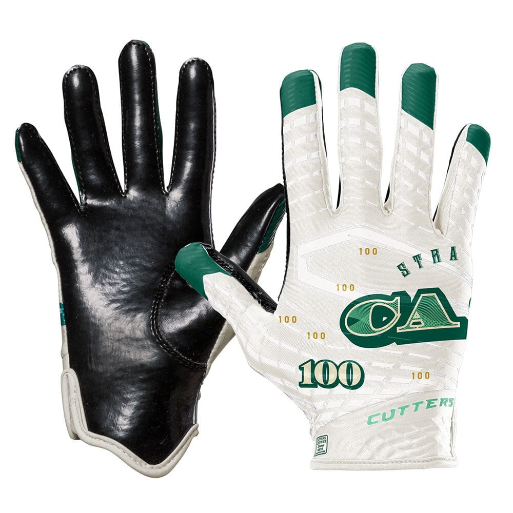 Cutters, Rev 5.0 Football Receiver Gloves, Youth, L, Straight Cash