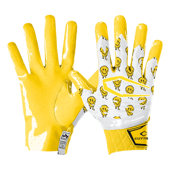 Cutters, Rev Pro 5.0 Football Receiver Gloves, Adult, XL, Smile