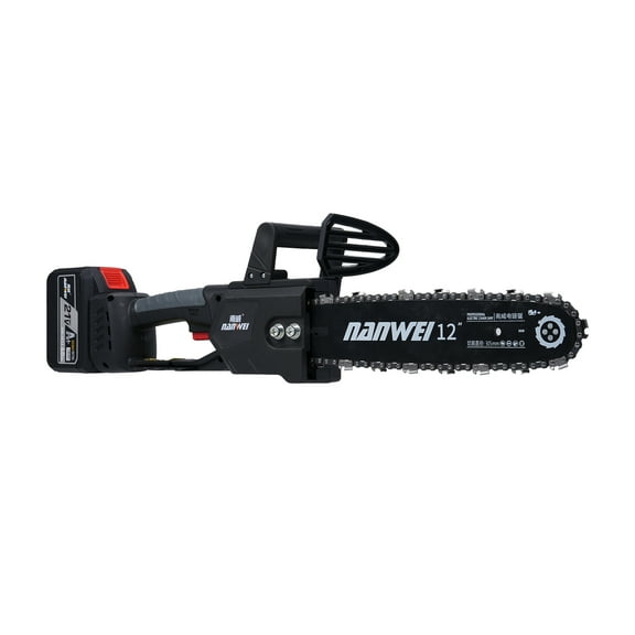 Cutting 12inch Electric Chainsaw 2000W Brushless Chainsaw Handheld Logging Saw With Safety Lock 21V 6000mah Rechargeable Battery For Wood Cutting Trimming Courtyard Garden Building