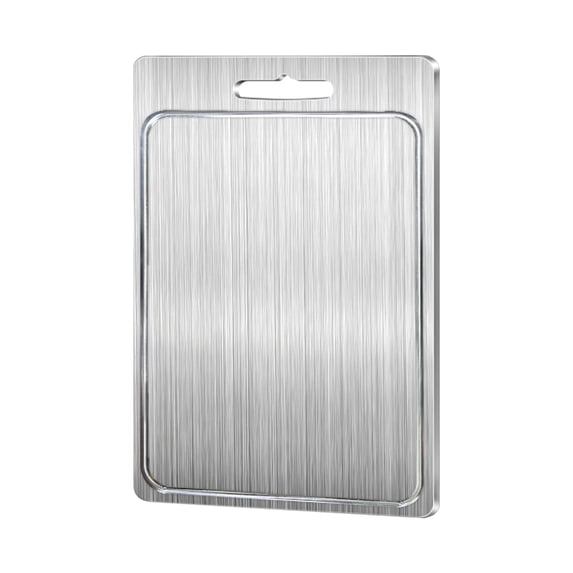 Cutting Board 304 Stainless Steel Cutting Boards with Juice Groove - Metal Food Grade Chopping Board for Cutting Meats Vegetables Fruits, Kitchen Chopping Board