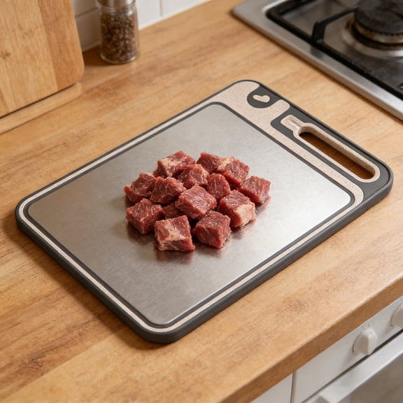Cutting Board Built In Sharpener Double Pure And PP Material Kitchen Cutting Board Suitable For Preparing Meat And Vegetable Ingredients Baking trays & trays 8.3" x 12.2" White