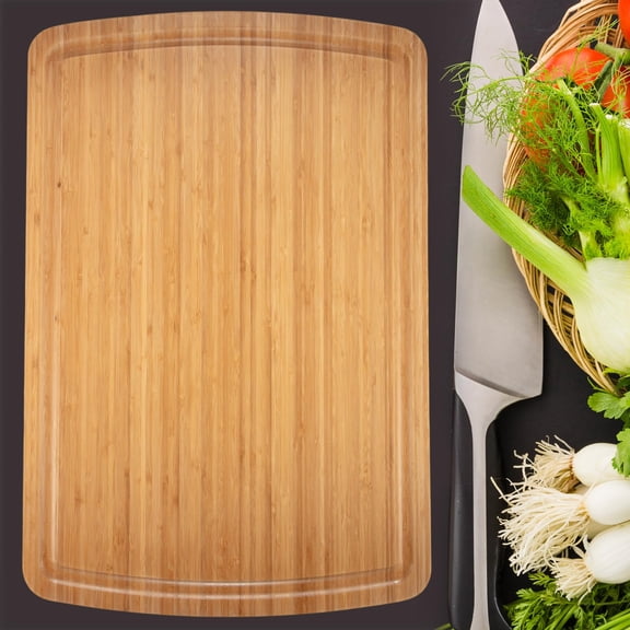 Cutting Board, Butcher Block Extra Large 30x20 in - Stove Top Cover with Deep Juice Grooves, Thick Chopping Board for Meat Fruits Vegetables Turkey