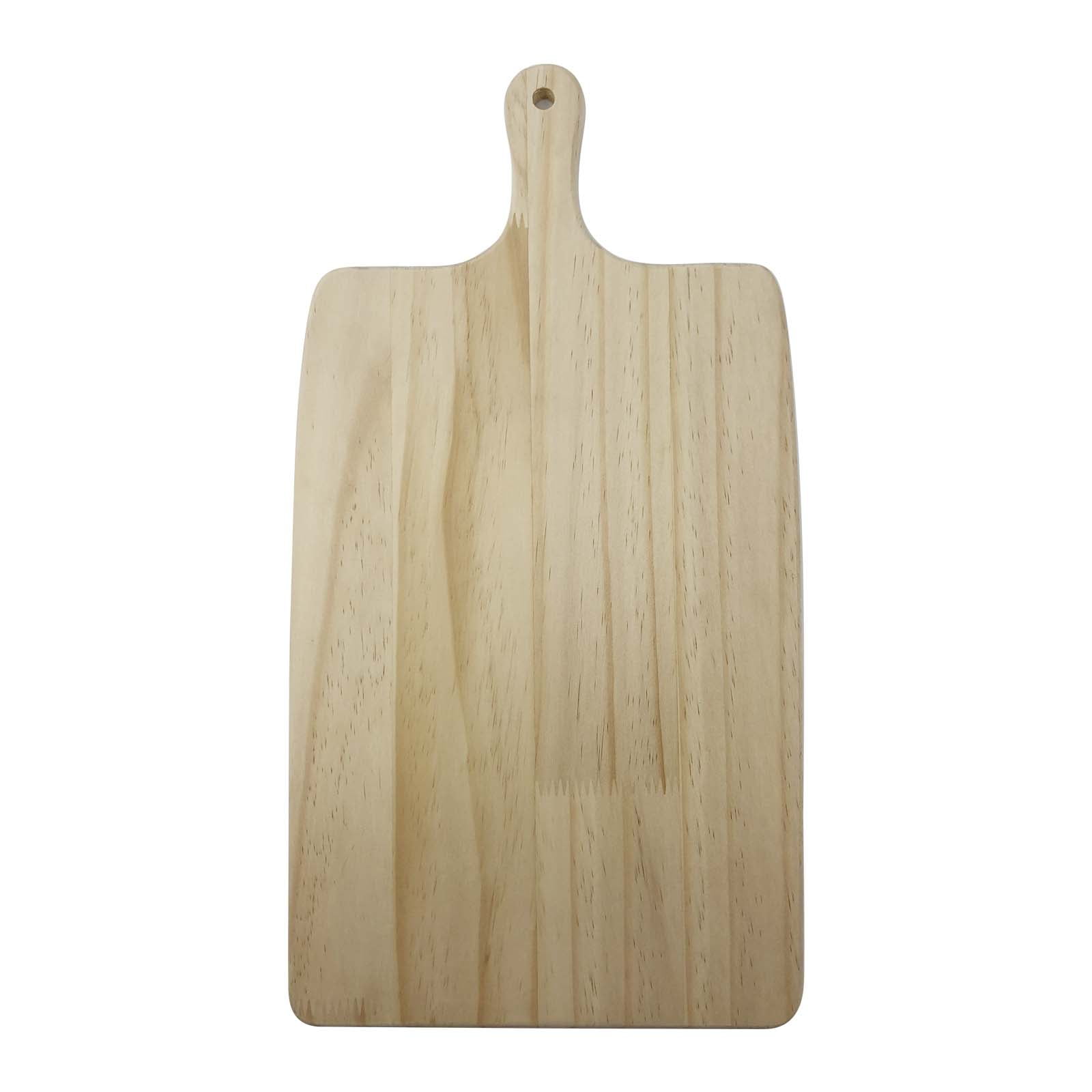 Natural Wood Rectangular Cutting Board with Handle