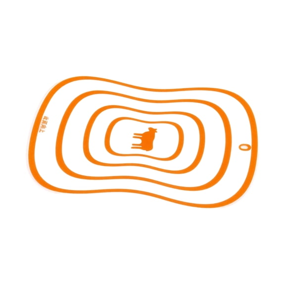 Cutting Board, Flexible Frosted Transparent Plastic Kitchen Food Prep Surface Large Size Durable Non-Slip Chopping Mat Versatile Meal Preparation Tool Flat Sheet Design Orange