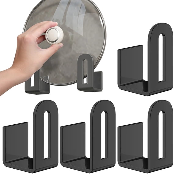 Cutting Board Holder With Glue Pots Pan Lids Rack Chopping Board Rack Kitchen Countertop Organizer Stand Holder Black Pot Lid Holder While Cooking