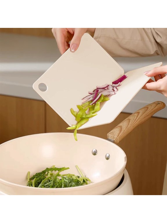Cutting Board Multi Functional Folding Mini Portable for Travel Outdoor Kitchen Camping Dishwasher Safe,12.3x19.7cm,Beige