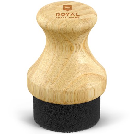 Royal Craft Wood Cutting Board Oil & Wax Applicator – Bamboo Round Applicator for Food Grade Mineral Oil, Wood Cutting Boards, Butcher Blocks & Utensils