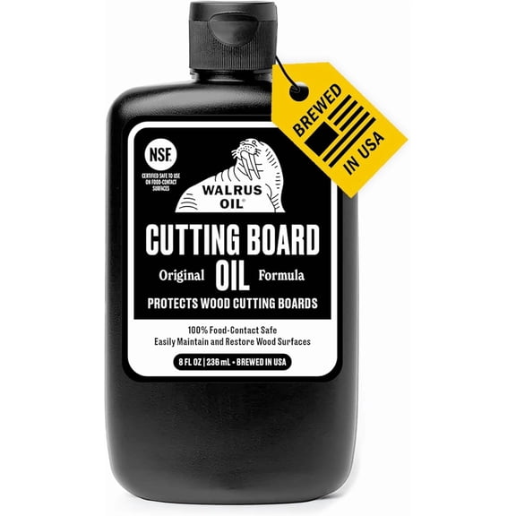 Cutting Board Oil and Wood Butcher Block Oil, 8 oz Bottle, FDA Food-Contact Safe