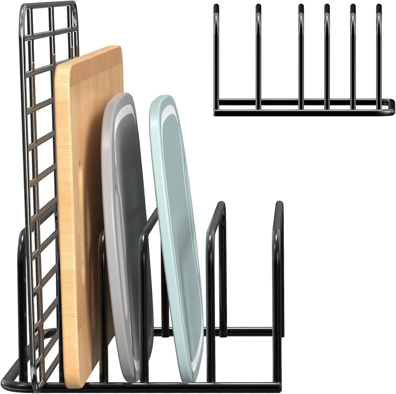 Cutting Board Organizer, [2-Pack] Cutting Board Holder Rack Baking Cookie Pan Sheets Cooling Small Racks Storage Stand for Kitchen Cabinet Countertop Bakeware Organizer 7.08 x 5.51 x 3.15 in - Walmart.com