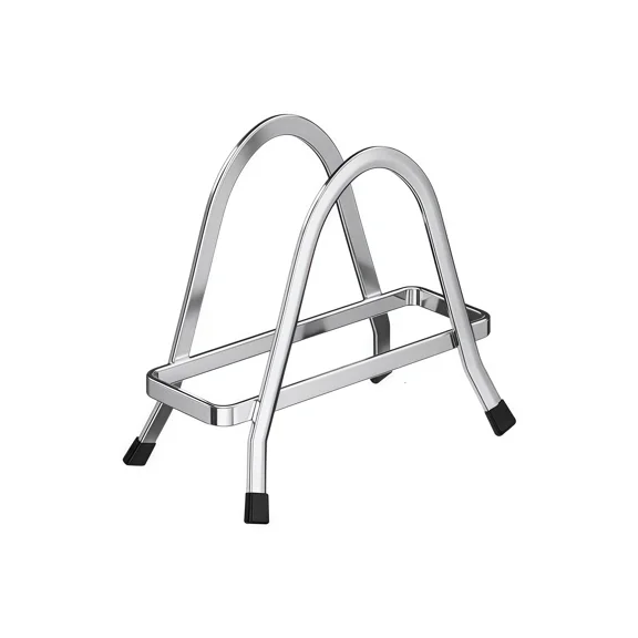 Cutting Board Rack Holder Stand - 304 Stainless Steel Chopping Board Organizer, Pan Rack with Stable Triangle Design, Stainless Steel Cutting Board Hold for Countertop Space Saving
