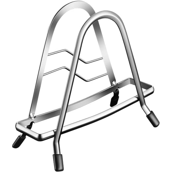 Cutting Board Rack Holder Stand - Stainless Steel Chopping Board Organizer, Pan Rack with Stable Triangle Design, Stainless Steel Cutting Board Hold for Countertop Space Saving