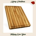 thumbnail image 1 of Cutting Board, Rectangle Shape Real Teak Wood Cutting Boards for Kitchen, Set of 3 Wooden Chopping Board with Juice Groove for Meat and Vegetables 24 Inches, Pack of 3 Pieces, 1 of 7