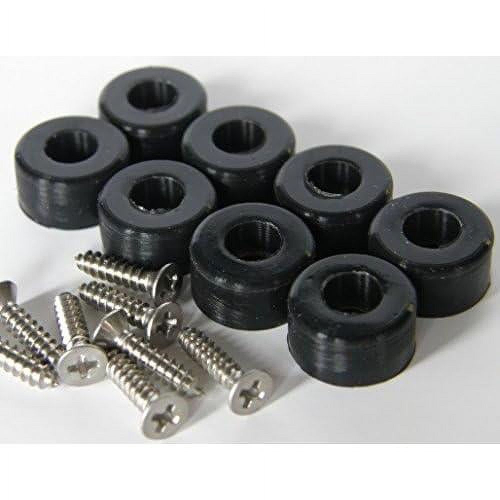 Cutting Board Rubber Feet With Stainless Screws QTY 24 (BLACK) (1/2